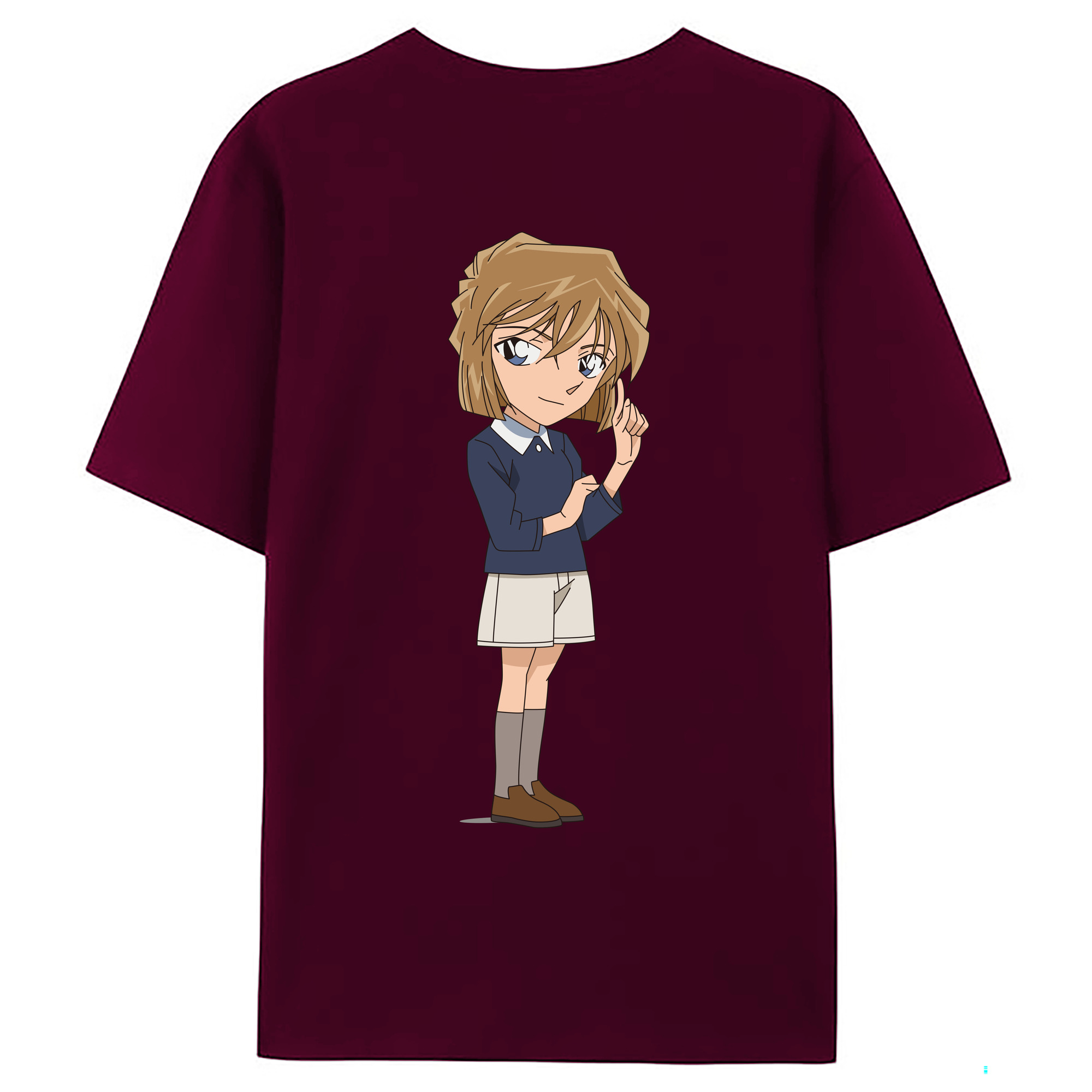 （画像用） 名探偵コナン 灰原 哀 はいばら あい Detective Conan Anita Hailey、Vi Graythorn Haibara Ai レディース半袖Tシャツ(バックプリント)